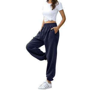 OEM logotipo personalizado Casual Jogging and Lounge mujeres Jogger pantalones de chándal Unisex personalizado algodón transpirable pantalones de chándal - Product Image 1