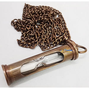 Collar de llavero con colgante de temporizador de arena de latón náutico con llavero de temporizador de arena de diseño clásico - Product Image 6