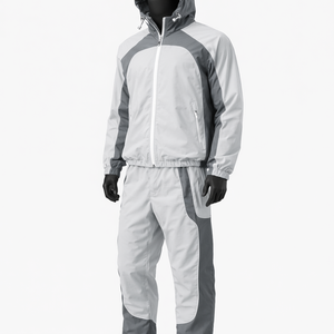 Men’s Lightweight Windbreaker Tracksuit Set <b>Zip</b> <b>Up</b> <b>Jacket</b> & Pants Quick Dry Windproof Sportswear Custom Logo OEM Wholesale - Product Image 3