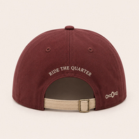Casquette de baseball personnalisée vintage, broderie cycliste, casquette de papa bicolore bordeaux beige, casquettes personnalisées style rétro français pour club cycliste avec logo