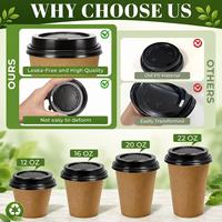 Couvre-gobelets en plastique PET jetables personnalisés avec logo OEM, de qualité alimentaire, résistants aux fuites, pour gobelets en papier