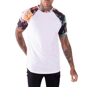 T-shirt décontracté pour homme personnalisé, en tissu sergé respirant avec col montant, sérigraphie, teinture unie pour l'automne - Product Image 1