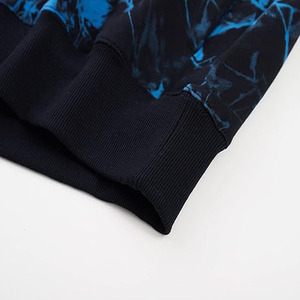 Sudadera con capucha de diseño bordado de mármol oscuro personalizado para hombre 100% algodón de manga larga ropa de calle Sudadera con capucha de contraste de otoño - Product Image 6