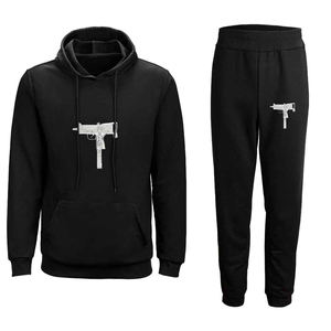 Survêtement athlétique de haute qualité pour hommes Logo personnalisé à capuche Jogging survêtements motif solide été 2 pièces ensemble pour le Pakistan - Product Image 5