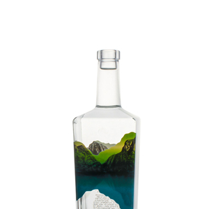 Botellas de vidrio de impresión digital de diseño de lujo de gama alta personalizadas para bebidas de licor whisky <span class=keywords><strong>Gin</strong></span> 700 ml botella cuadrada de vidrio de whisky - Product Image 4