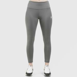 Leggings Capri de sport taille XL, doux, sans couture, en nylon et élasthanne, effet ventre plat, pour la gym et le yoga, avec logo à la taille, gris à motifs - Product Image 1