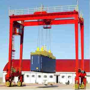 Grue portique sur rail Shenghua 40 tonnes (<span class=keywords><strong>RMG</strong></span>) avec moteur, roulement et boîte de vitesses, portée 20-50m pour la manutention de conteneurs en port - Product Image 3