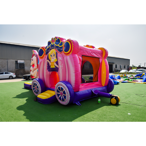 Hot Bán Phim Hoạt Hình Nhân Vật Bouncy Inflatable Trẻ Em Lâu Đài Công Chúa Màu Hồng Thư Bị Trả Lại Nhảy Nhà Bouncer Với Trượt - Product Image 5