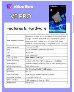 Caja Vsee V5 Pro 4GB+32GB completamente nueva y auténtica, control por voz oficialmente autorizado - Product Image 4