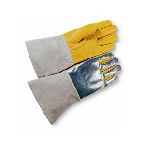Gants de soudage de sécurité en cuir de vachette de haute qualité Longs gants de travail en cuir véritable pour adultes - Product Image 3