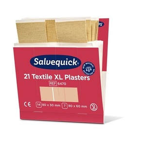 Salvequick Bandes de pansement textile extra-larges, 6 paquets de recharge de 21 pansements chacun - Product Image 4