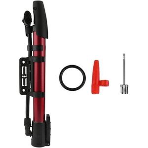 Mini Manual <b>Bicycle</b> Pump With <b>Frame</b> Mount Red Aluminum Alloy 120Psi For Bike Tire Inflation - Product Image 4