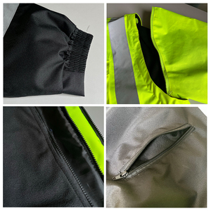 Cortavientos impermeable para trabajadores, chaqueta cálida extraíble, ropa de seguridad reflectante, chaqueta protectora de seguridad con bolsillos - Product Image 5