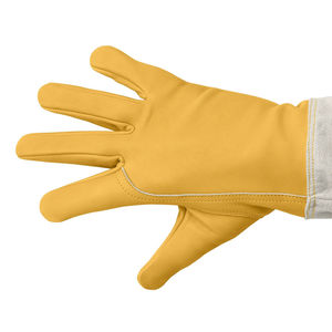 Guantes de apicultor Piel de oveja Cuero a prueba de picaduras Guantes largos de lona Honey Bee Guantes de trabajo de seguridad - Product Image 3