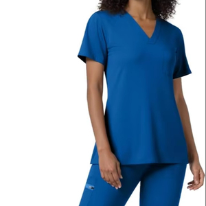 Uniforme médico ligero y transpirable para mujer, uniforme de enfermería, Top con cuello en V y pantalones para correr - Product Image 1