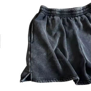 Pantalones cortos informales de cintura alta con lavado ácido transpirable para mujer - Product Image 5