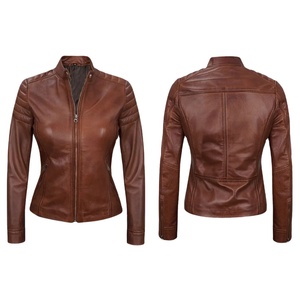 Chaqueta de Motocicleta de Invierno para Mujer, de Piel de Oveja, con Cremallera, Ecológica, Antiarrugas, Térmica, Cortavientos y de Secado Rápido - Product Image 1