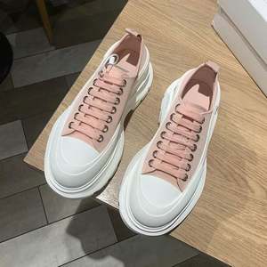 Zapatos de Lona para Mujer, Suela Gruesa, Tacones Altos, Estilo Retro, Efecto de Aumento de Estatura, Estilizadores, Zapatillas Casuales - Product Image 6