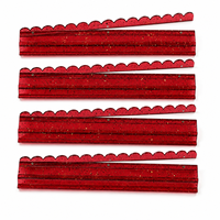 HaloOne – Nouvelle collection de supports de mahjong américains de luxe en acrylique transparent avec feuille d'or rouge, 4 pièces, bords droits, collection de designer haut de gamme