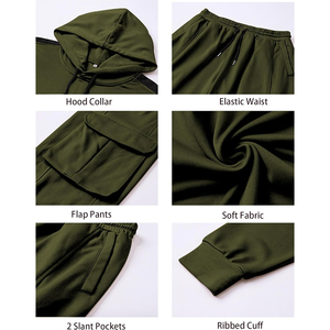 Survêtement à manches longues de haute qualité pour pull adulte tissu doux manchette côtelée vêtements de sport survêtement à séchage rapide pour hommes - Product Image 5