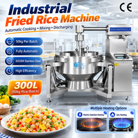 Machine à riz frit industrielle 300L, cuisinière à riz commerciale à gaz et à induction électrique pour restaurant, cantine, repas préparés