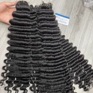 Venta caliente Raw Vietnamita Cabello Cutícula alineada Paquetes de cabello Proveedor Extensiones de cabello de onda profunda suelta - Product Image 4