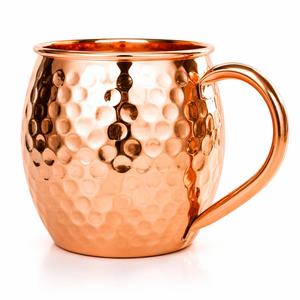 Mug isotherme portable en acier inoxydable plaqué cuivre, écologique, pour Moscow Mule, avec paille métallique, 550 ml, pour cocktails, bière, café et boissons glacées - Product Image 4