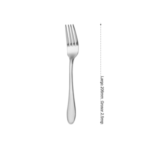 Fourchette de table en acier inoxydable durable Mr.Spoon Serie 18/0, compatible lave-vaisselle, manche monobloc pour usage domestique et en restaurant - Product Image 2