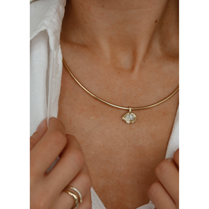 Colette Pendant <b>Necklace</b> with Pear Shaped Diamond - Product Image 2