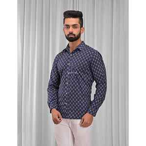 Chemise décontractée pour homme à imprimé floral en coton, manches longues et col montant, 100 % popeline et tissu Oxford respirant, ODM OEM - Product Image 5