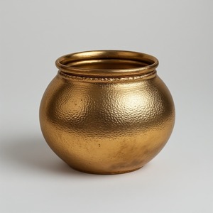 Maceta antigua de latón dorado pulido de lujo hecha a mano, perfectamente adecuada para una elegante decoración de jardín de temporada - Product Image 5