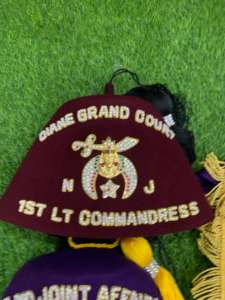 Instruments maçonniques personnalisés : tablier, fez, collier, couronne de la Reine du Sud pour Shriners - Product Image 2