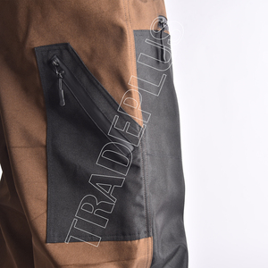 Pantalones de esquí impermeables para hombre, estilo holgado, con bloques de color marrón y negro, de poliéster y nailon, con cierre de cremallera, para uso exterior de adultos. - Product Image 4
