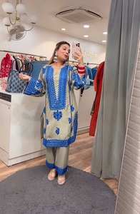 Costume Salwar moderne pour femmes en coton lourd de qualité supérieure, réversible, pour les occasions de fête/mariage, vêtements indiens pakistanais pour toutes les saisons - Product Image 3