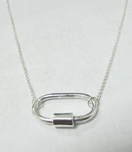 Plata 925 Cerradura Collar Cadena Diseño Joyería Fábrica al por mayor en Tailandia - Product Image 1