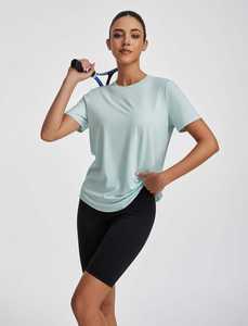 T-shirts décontractés pour femmes, coupe ample, été, manches courtes, col rond, respirants, en modal, tendance, légers, en ligne - Product Image 2