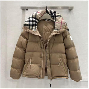 Abrigos de exterior de lona con capucha para invierno y logotipo personalizado, chaqueta acolchada teñida lisa con cierre de cremallera frontal para hombre, estilo de calle - Product Image 4