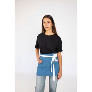 Grembiule in denim traspirante corto effetto stone wash - Product Image 1