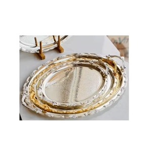 Glossy Metal <b>Tray</b> with Modern Design Adds Value to Homemade Store-Bought Chocolates Ramadan Edition Crafted by Indian Artisans - Product Image 3