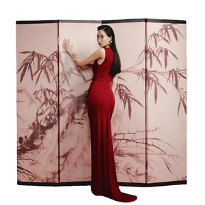 Robe de soirée rouge bordeaux de haute qualité en gros, longueur au sol, sans manches, robe de cocktail, OEM ODM Vietnam - Product Image 1