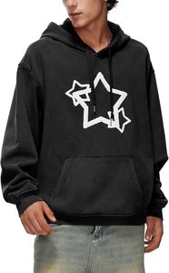 Sweat-shirts unisexes OEM pour femmes et hommes, sweat-shirts surdimensionnés à étoiles Y2k, sweat-shirts délavés à l'acide, sweat-shirts graphiques vintage, streetwear pour couples - Product Image 4