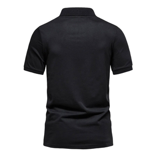 Polo para hombre, camisa clásica de algodón de manga corta, ajustada, informal, para golf, tenis, ropa de negocios, Camiseta cómoda transpirable - Product Image 2