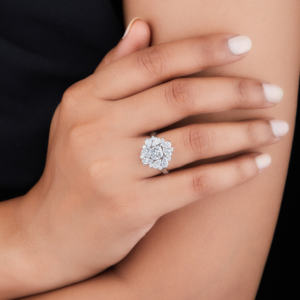 Bagues de luxe en diamant de culture en forme de poire et de radiant carré de 2,70 carats, or massif 14K/18K plaqué rhodium, bijoux unisexes tendance - Product Image 1