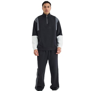 เสื้อแทรคสูทคอปกผู้ชายแบบสวมหัว OEM ปี 2026 คุณภาพสูง ขายส่ง สตรีทแวร์ ดีไซน์แบบแผง ระบายอากาศได้ดี ผ้าฝ้าย 100% สำหรับฤดูใบไม้ผลิ - Product Image 2