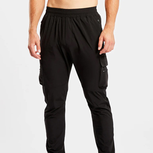 Pantalones de trabajo de Otoño de peso medio Joggers de pierna recta ecológicos transpirables oscuros para hombres para deportes y uso informal - Product Image 1