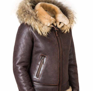 Vestes en cuir véritable pour hommes, design personnalisé de haute qualité, en peau de mouton pure, douces, avec ceinture, style bomber, unisexe, vente en gros - Product Image 1