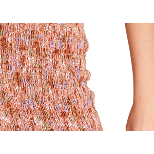 Minigonna Veronica Beard Melodie in Stampa Floreale Corallo Taglia 6, Vita Elastica Morbida, Gonna Dritta in Pelle e Nylon Lavorato a Maglia - Product Image 3