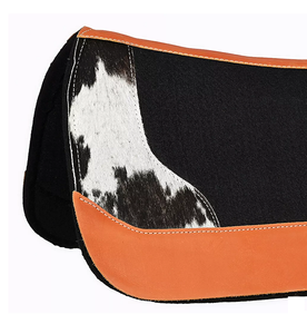 100% fieltro de lana manta de sillín contorneada occidental comodidad óptima equipo de caballo trabajo de cuero almohadillas ecuestres para SILLÍN - Product Image 1