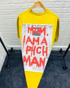 T-shirt streetwear homme en coton biologique 100% tricoté, coupe oversize, épaules tombantes, vente en gros, impression personnalisée, Bangladesh - Product Image 4