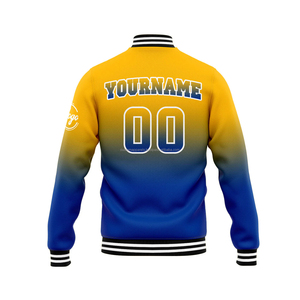 Custom wool blend <b>varsity</b> <b>jacket</b> with leather sleeves for wholesale collegiate teams and retail brands - Product Image 3